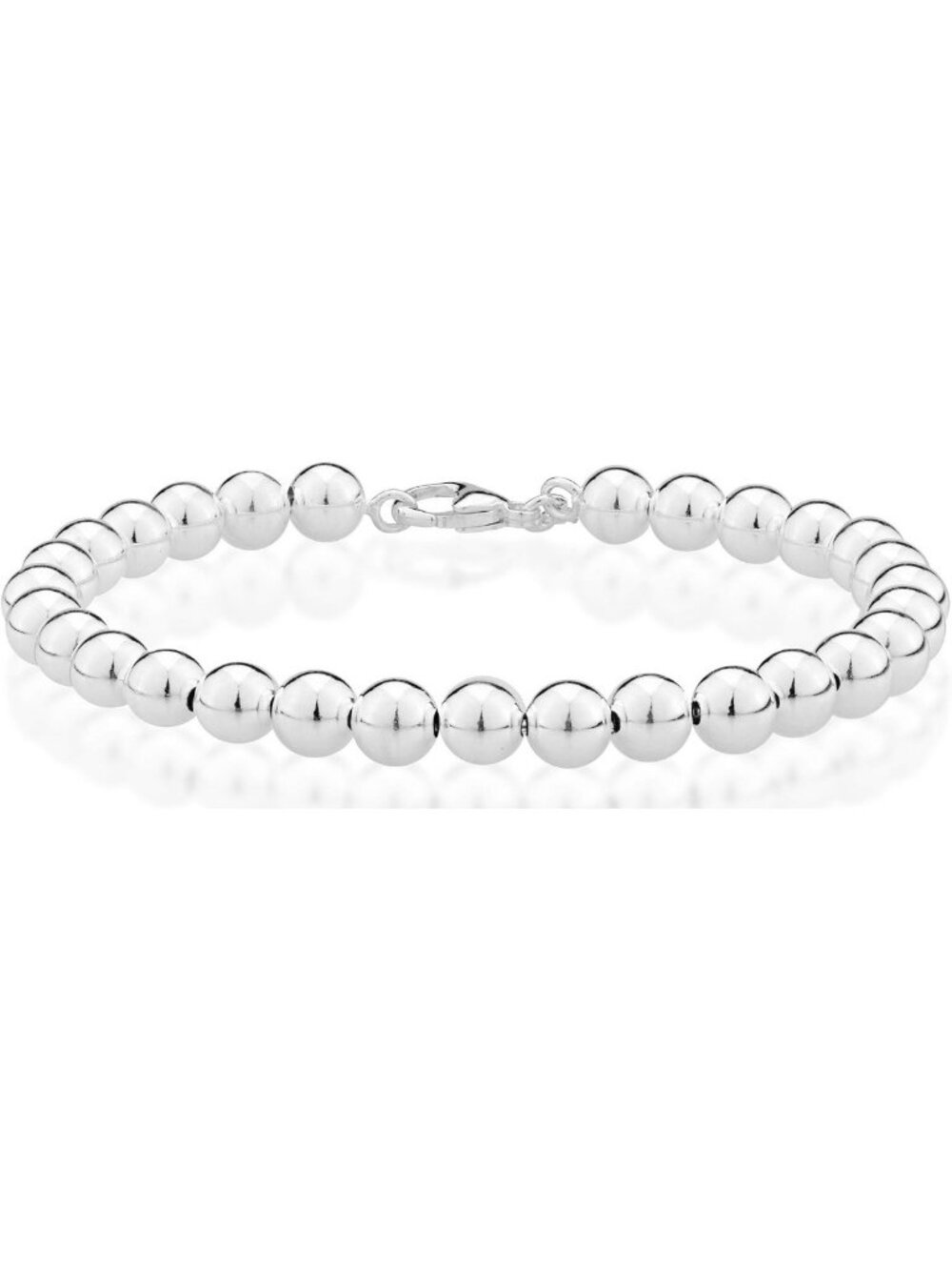 Elegant 925 Sterling Silver Ball Bracelet for Women, 6mm - Stylish & Versatile